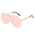 thumbnail image 1 of Fashion V-Shaped Sunglasses for Women, UV400 Protection, Strong PC Frame and Lens, One-Piece Lens Design, Multiple Colors, 1 of 1