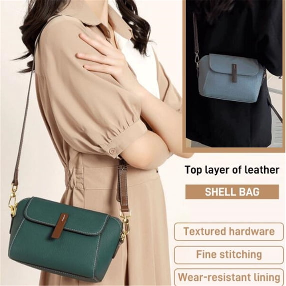 Fashion Versatile Crossbody Bag Women's Soft Leather Multi-Functional Shoulder Bag with Magnetic Closure and Internal Organization for Daily Use and Casual Outings