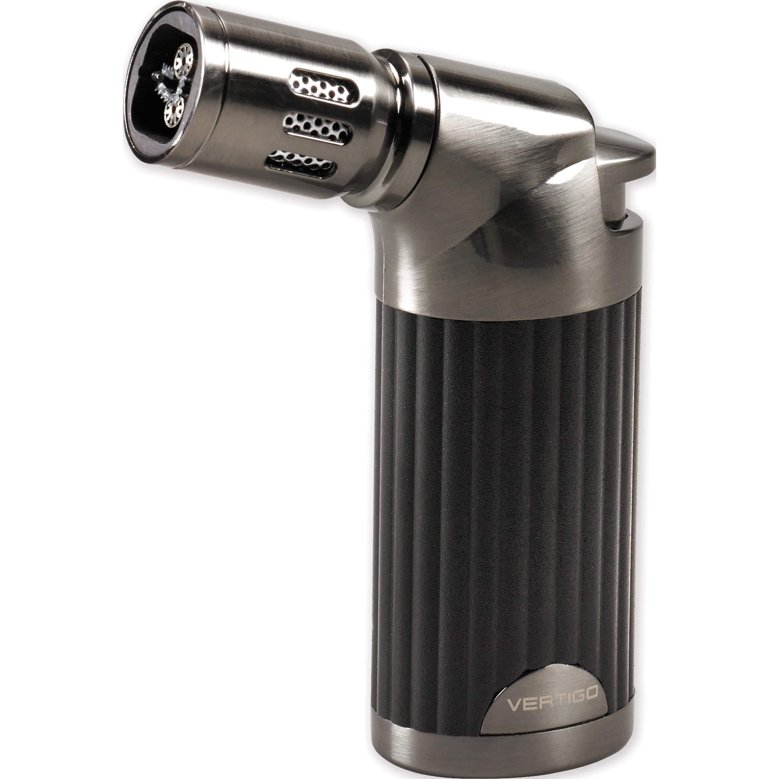 Fashion Vertigo Champ Black Matte And Gunmetal Quad Flame Table Torch Lighter (5 X 4) Made In China gm15354
