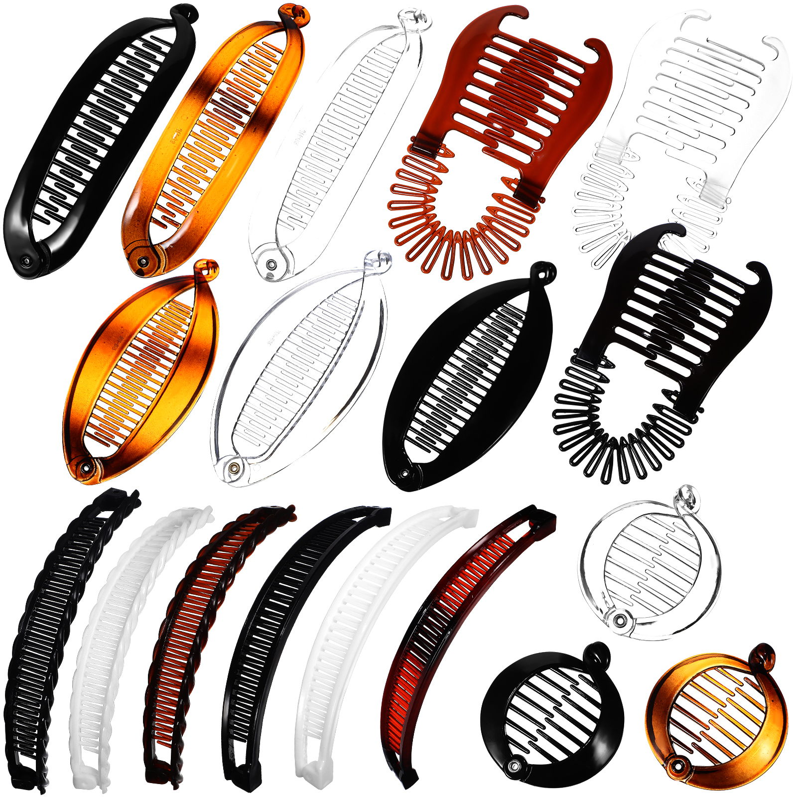 Eease 18 Pcs Banana Hair Clips Banana Comb Hair Banana Clips Vintage Hair Accessories