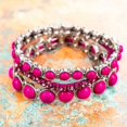 thumbnail image 1 of Fashion Vintage Inlaid Turquoise Rhinestone Alloy Bracelet Multi-layer, 1 of 2