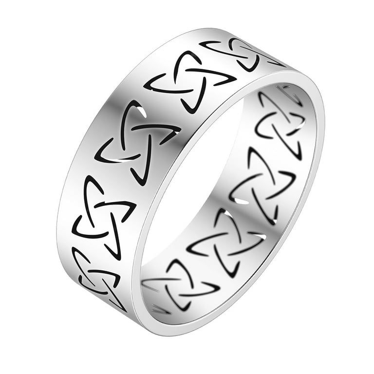 Fashion Vintage Nordic Knot Wide Rings For Men Women Stainless
