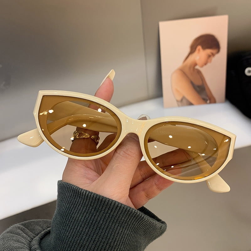 Fashion Vintage Oval Frame Sunglasses UV400 Sun Shades For Women Retro — free download