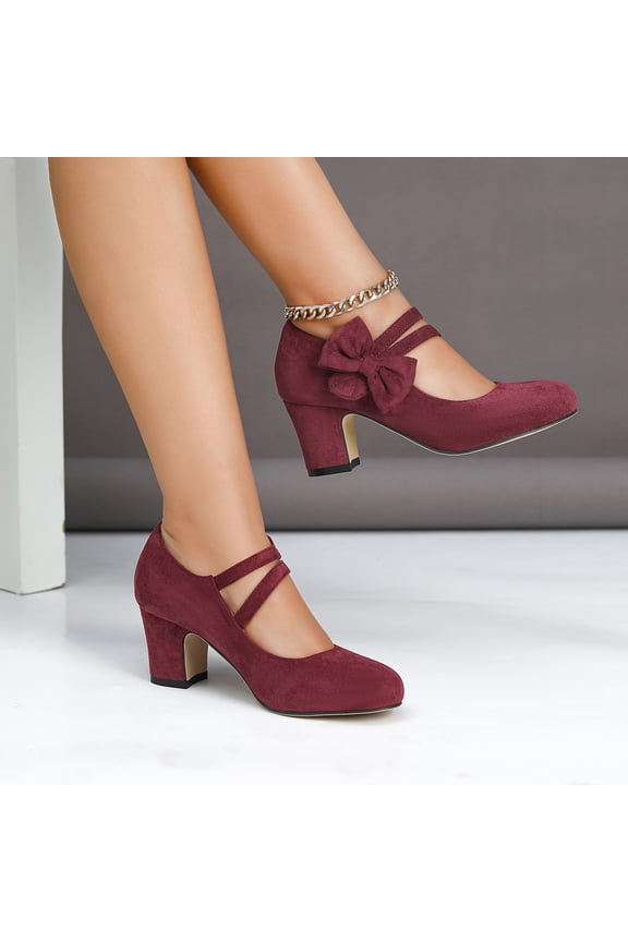 Fashion Vintage Womens Small Bowtie Platform Pumps Ladies Sexy High Heeled Shoes