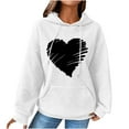 thumbnail image 1 of Fashion Waffle Long Sleeve Hoodies for Women Plus Size Cute Graphic Print Casual Pullover Sweatshirt Fall Winter Tops(White,XXL), 1 of 5