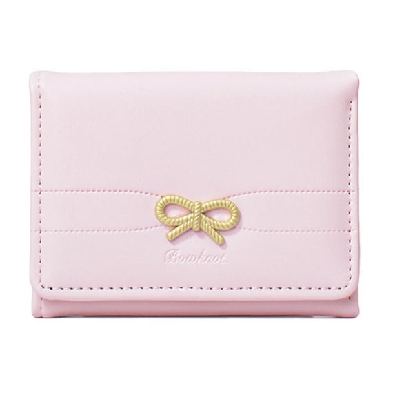 Fashion Wallet Small Compact Wallet,Women Short Wallet,PU Leather Trifold Wallets Credit Card Holder Simple Purses