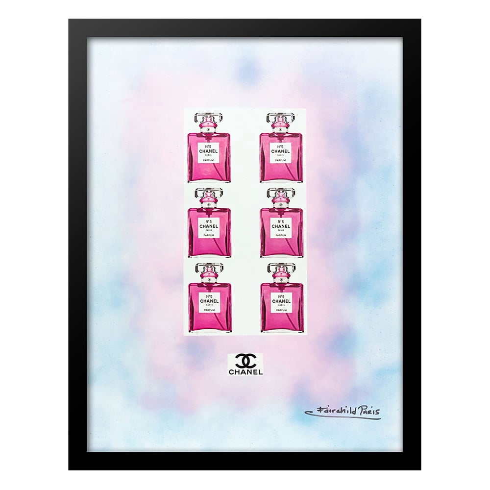 Fashion Wallpaper Glam Perfume Bottles - Framed Print
