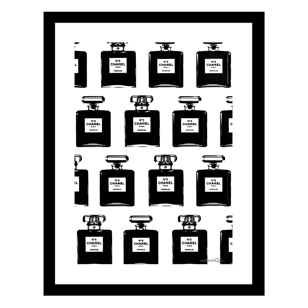 Fashion Wallpaper Glam Perfume Bottles - Framed Print