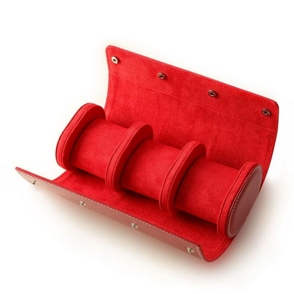 Fashion Watch Box Women Men 3 Slot Cylinder Roll Holder Wristwatch Jewelry Gift Storage Display Showcase Case
