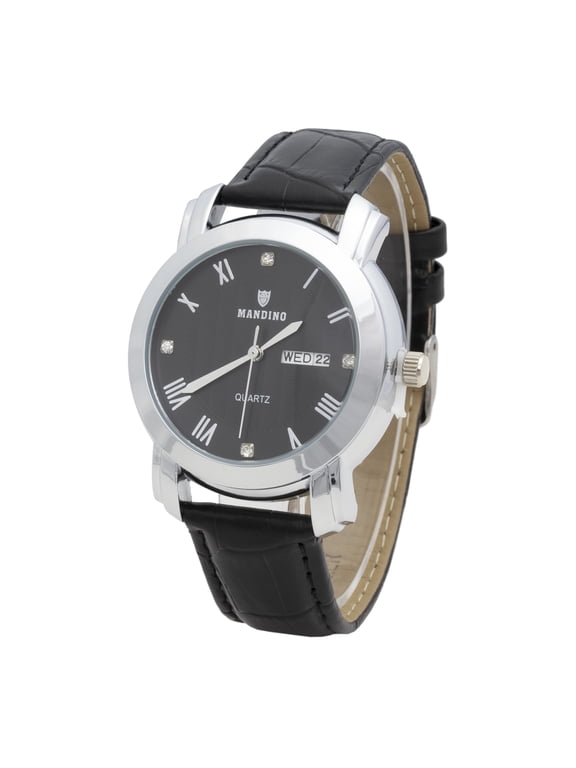 Fashion Watch Constellation dials 36mm Alloy Case Japanese PC21J Quartz Movement Synthetic Leather Watch (Pink/Aries)