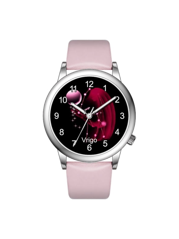 Collections Women's Fashion Watch | 36mm Alloy Case | Japanese PC21J Quartz Movement | Synthetic Leather Watch (PINK/VRIGO)
