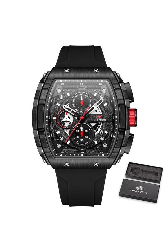 Fashion Watch For Men Luxury Top Brand Quartz Sport Watches Silicone Strap Waterproof Chronograph Wristwatches Relogio Masculino