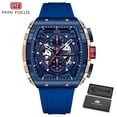 thumbnail image 1 of Fashion Watch Men Luxury Top Brand Sport Quartz Watches Waterproof Chronograph Wristwatch Relogio Masculino Blue Silicone Strap, 1 of 1