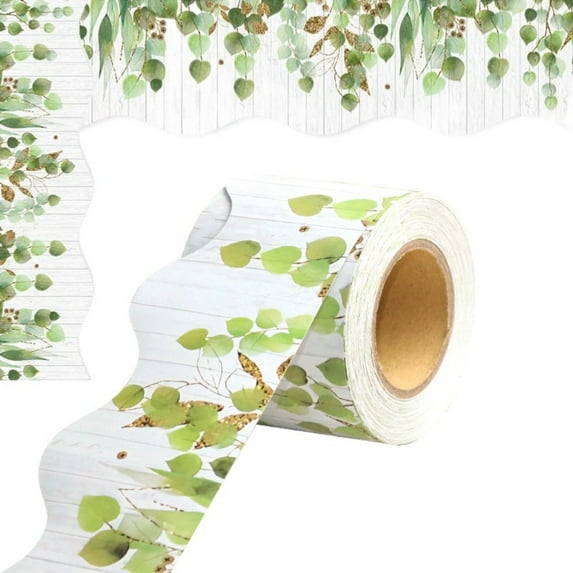 Fashion Waterproof Colored Wall Decoration Poster Border Stickers Wavy Edge Paper Black Board Decorative Stickers 5