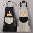 thumbnail image 1 of Fashion Waterproof Oil Proof Apron Female Kitchen Cooking Household Protect, 1 of 2