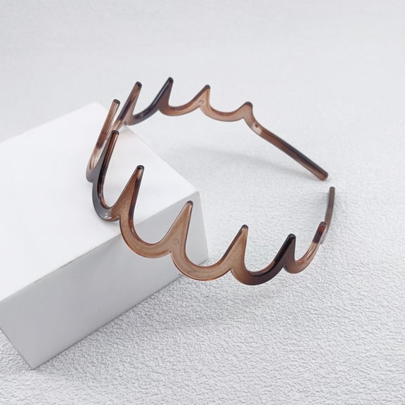 Fashion Wave Headbands for Women Color Retro Tortoiseshell Toothed Non-slip Hair Bands Girl Face Headbands Hair Accessories