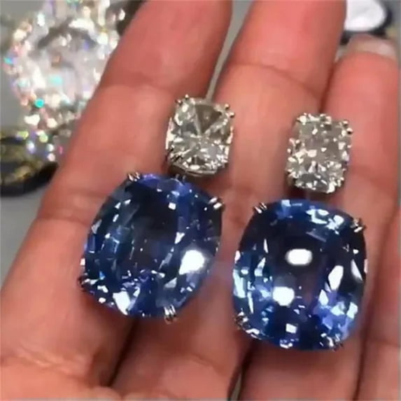 Fashion Wedding Jewelry 925 Silver Drop Earring Cubic Zircon Women Gifts A Pair