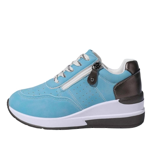 Fashion Wedge Heeled Sneakers for Women Non Lace up Walking Running Shoes Womens Work Gym Tennis Workout Athletic Sport Shoes Lightweight Comfort Wedges Platform Casual Sneaker