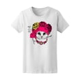 thumbnail image 1 of Fashion White Cat With Wreath T-Shirt Women -Image by Shutterstock, Female x-Large, 1 of 2
