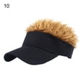 thumbnail image 1 of Fashion Wig Hat Curved Brim Easy to Wear Comfortable Male Fake Hair Cap for Going Out, 1 of 8