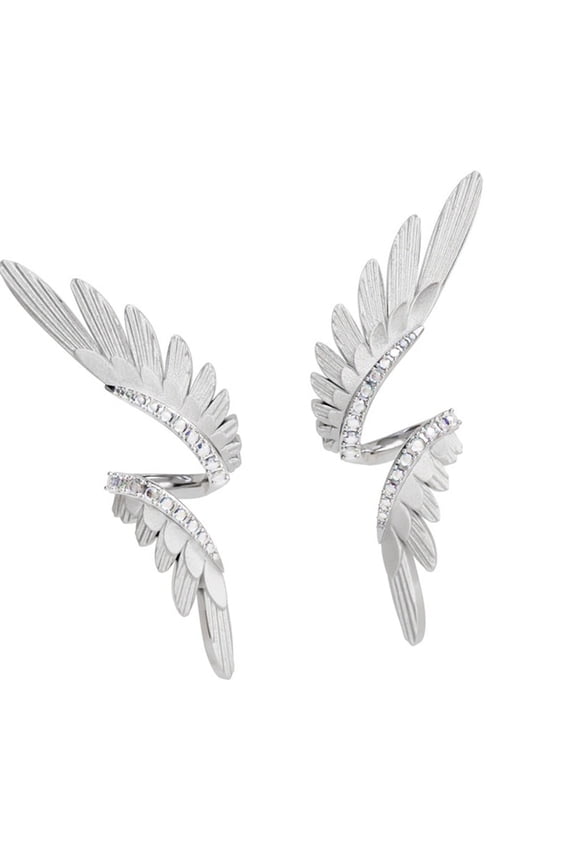 Fashion Wing Earrings Asymmetrical Ear Studs Multifuntional Ear Jewelry