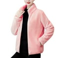 thumbnail image 1 of Fashion Winter Warm Fleece Jackets for Womens Plus Size Solid Color Long Sleeve Jacket, 1 of 3
