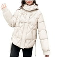 thumbnail image 1 of Fashion Winter Warm Hooded Coats for Womens Plus Size Casual Solid Color Long Sleeve Warm, 1 of 3