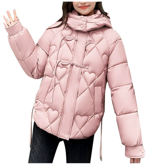 Fashion Winter Warm Jackets for Womens Plus Size Casual Solid Color Long Sleeve Warm