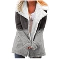 thumbnail image 1 of Fashion Winter Warm Jackets for Womens Plus Size Zip Up Composite Plush Button Lapels Jacket Outwear Coat, 1 of 6