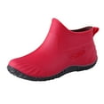thumbnail image 1 of Fashion Woman Rain Shoes Outdoor Waterproof Women's Ankle Garden Boots Shoes Women New Styles Mid Length Rain Boots Wide Calf Rain Boots for Women Size 8 Knee High Mud Boots Cute Rain Boots for Women, 1 of 3