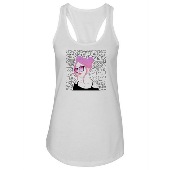 Fashion Woman With Stars Tank Women -Image by Shutterstock, Female Large