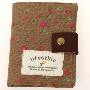 Fashion Women 20 Slot Floral Credit Card Holder ID Business Bank Card Wallet Cash Holder Canvas Credit Card Bag