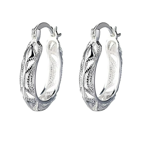 Fashion Women 925 Silver Earrings Elegant Earrings Jewelry Gifts