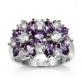 thumbnail image 1 of Fashion Women 925 Sterling Silver Sapphire White Topaz Gemstones Rings, 1 of 1