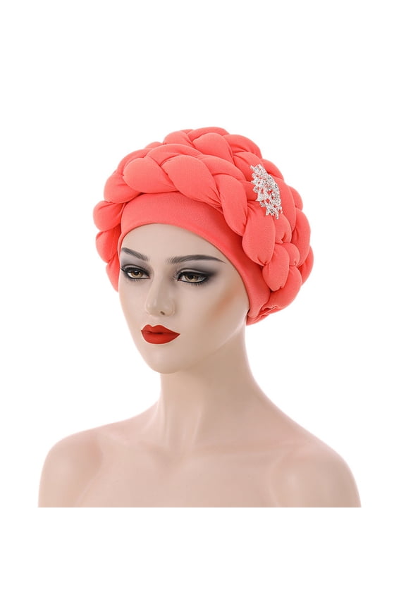 Fashion Women Beading Braid Hat Ruffle Cancer Wrap Cap Sleep Caps Satin Lined Hair Bonnets French Painter Hat Plaid Hats Women Ladies Hat Oatmeal Female Artist Hat French Kepi for Women Lined French