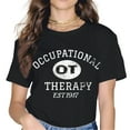 thumbnail image 1 of Fashion Women Black T Shirt Short-sleeved Crew Neck Colorful Printed -163762-1, 1 of 3