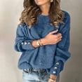 thumbnail image 1 of Fashion Women Bow Collar Solid Buttons Sleeve Knitted Casual Sweater Warm Top Quarter Zip Mens Workout Sweatshirt Women Nylon Sweatshirt over Mens Sweaters Quarter Zip Men Zip up Sweaters Womens, 1 of 5