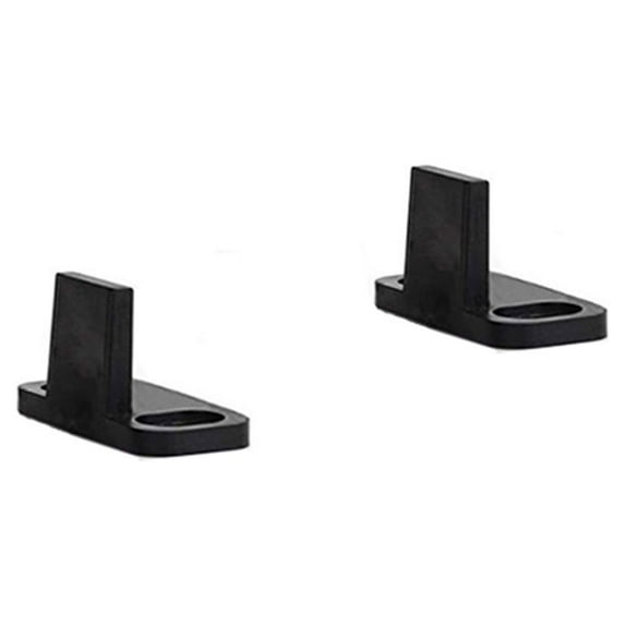 Worgeous 2Pcs Black Carbon Steel Floor Guide for Sliding Door and Prevent Swinging