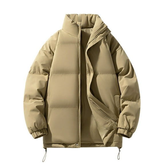 Fashion Women Casual Long Sleeve Stand Neck Zipper Up Keep Warm Coat With Pocket Unisex Jacket