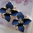 thumbnail image 1 of Fashion Women Creative Scrub Camellia Ear Clip Earrings, 1 of 1