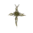 thumbnail image 1 of Fashion Women Cross Sun-Flower Olive Rhinestone Necklace Pendant, 1 of 5