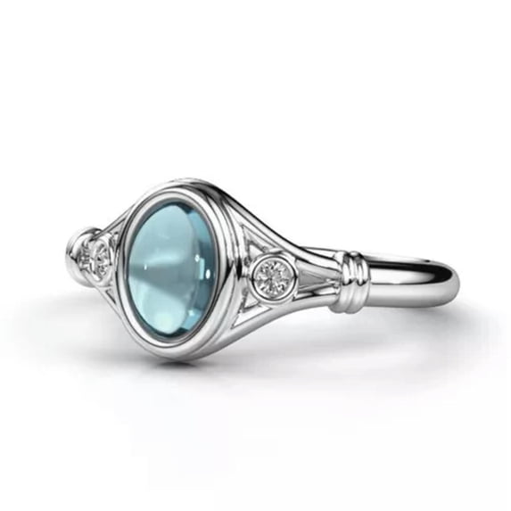 Fashion Women Jewelry Cubic Zircon 925 Silver Ring Wedding Gifts Sz 6-10