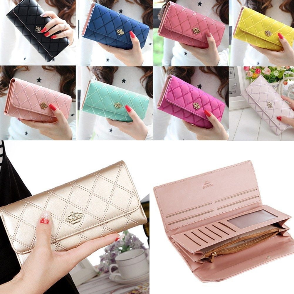 Fashion Women Lady PU Leather Clutch Wallet Long Card Holder Purse Handbag Walmart