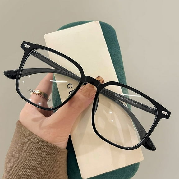 Fashion Women Large Square Glasses Anti-blue Light Clear Eyeglasses Ultralight Unisex Transparent Computer Glasses