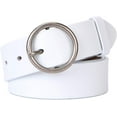 thumbnail image 1 of Fashion Women Leather Belt for Dresses Jeans Pants With Classic Round Buckle, 1 of 7