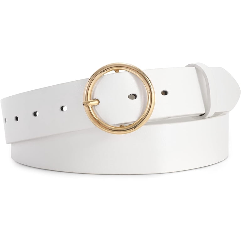 Women\'s Classic Round Buckle Leather Belt For Jeans Dresses Fashion Women Leather Belt for Dresses Jeans Pants With  main image 4