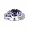 thumbnail image 1 of Fashion Women Mystic Topaz Engagement Ring, 925 Sterling Silver, 1 of 2