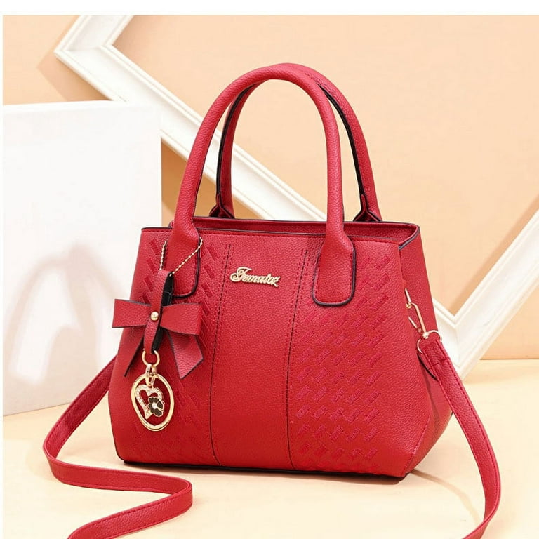  Women's Handbags PU Leather Top Handle Shoulder Bag