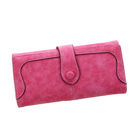 Fashion Women PU Leather Clutch Long Matte Wallet Card Holder Phone Pouch Purse