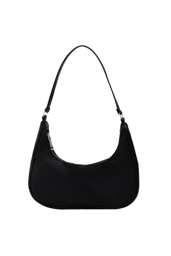 Fashion Women Pure Color Underarm Hobos Bags Top-handle Handbag (Black) Shoulder Bags for Women